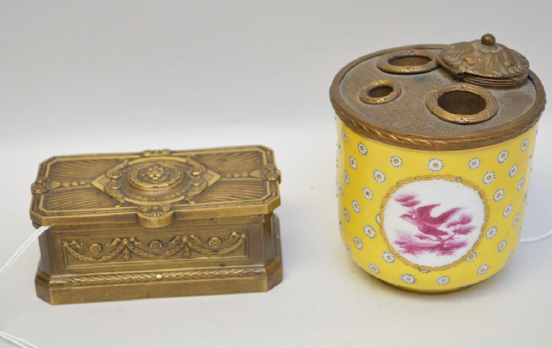 TWO 19TH CENTURY FRENCH DESK ITEMS.  Sevres Porcelain & (1 of 7)