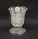LARGE CUT GLASS VASE. Condition: good with minor under