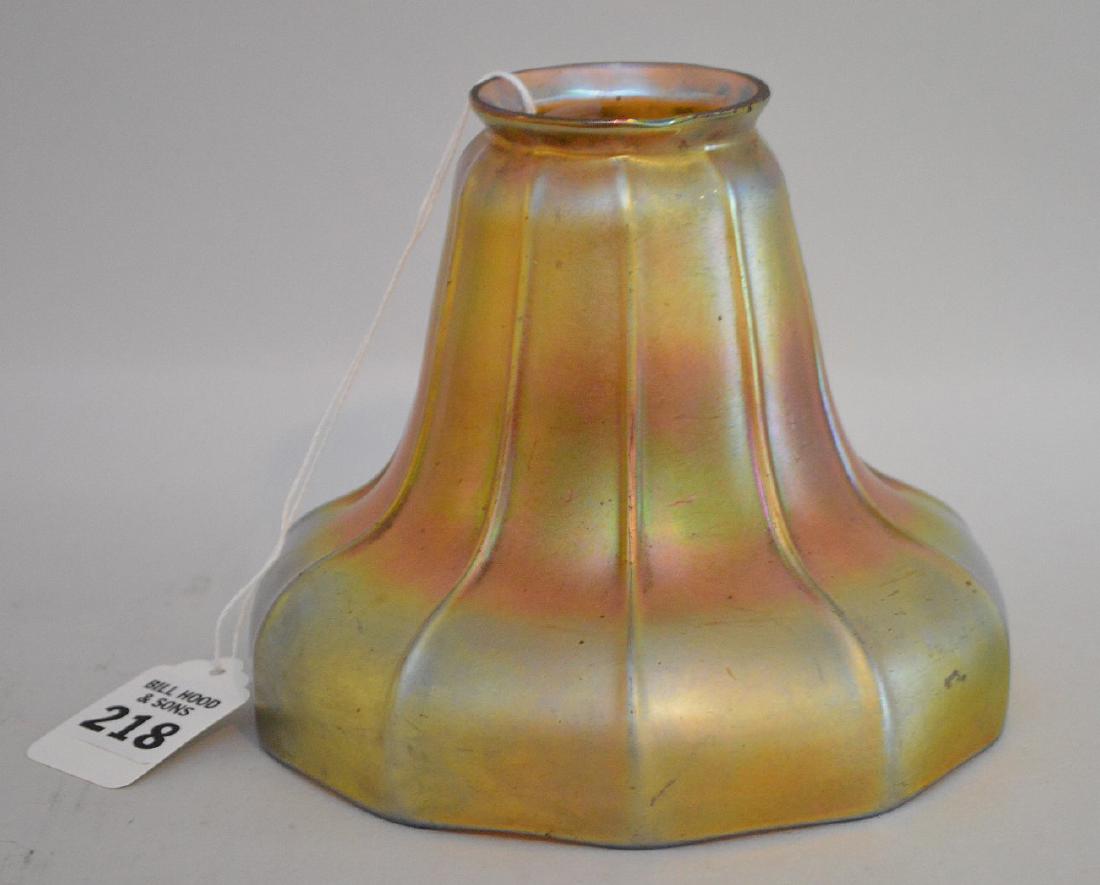 STEUBEN AURENE GLASS SHADE.  Condition: no cracks or (1 of 3)