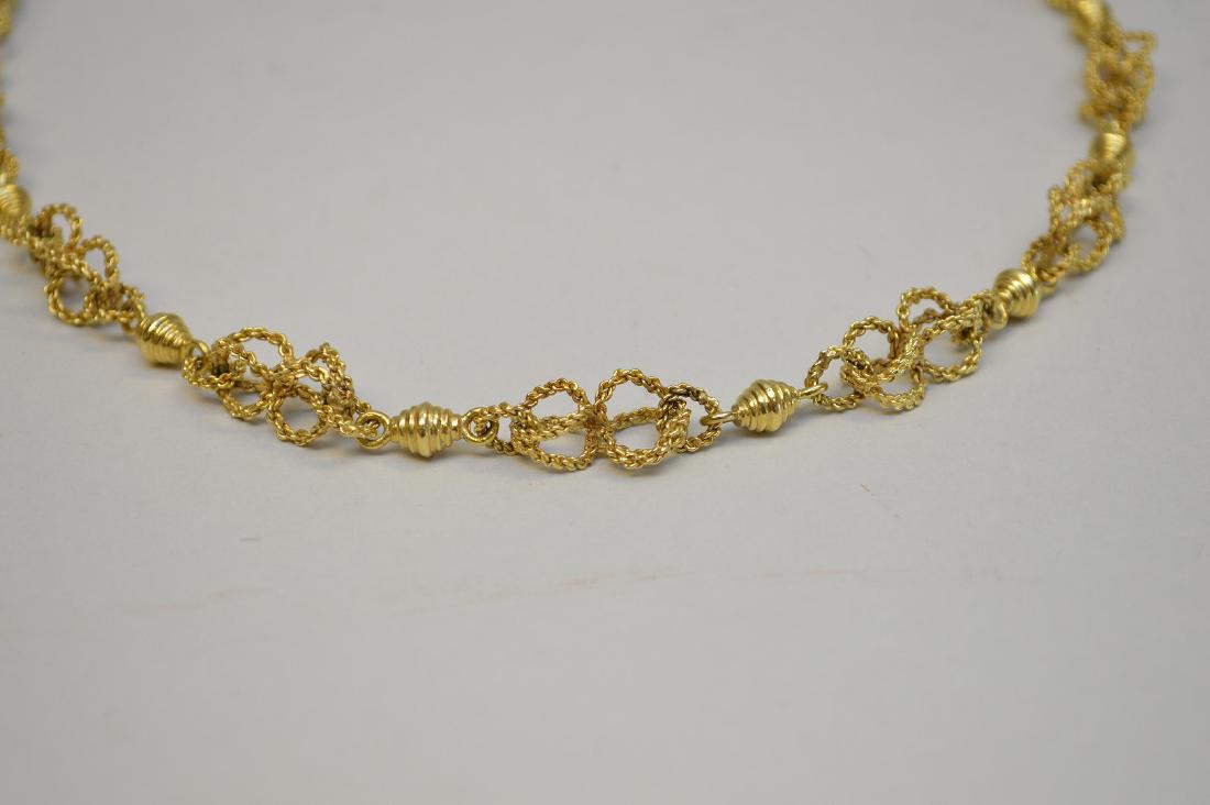14K YELLOW GOLD NECKLACE, wt 63 grams 25": 14K YELLOW GOLD NECKLACE, wt 63 grams 25"