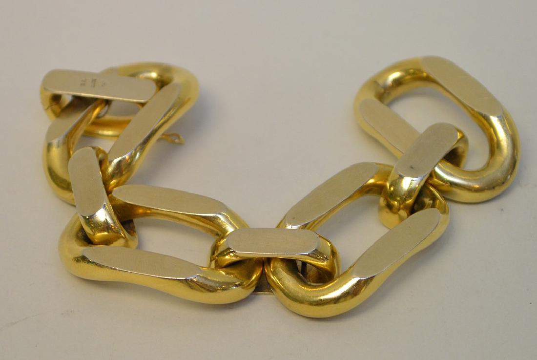 18K YELLOW GOLD CHAIN LINK BRACELET, WT 102 GRAMS 7.5" (1 of 4)