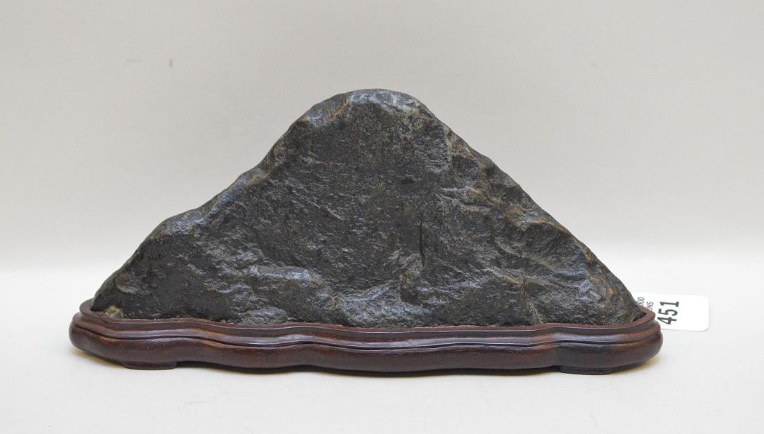 JAPANESE MT. FUGI SCULPTURE - Made of a natural rock (1 of 3)