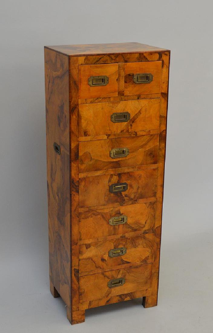 Italian burlwood Patchwork Olivewood lingerie chest (1 of 6)