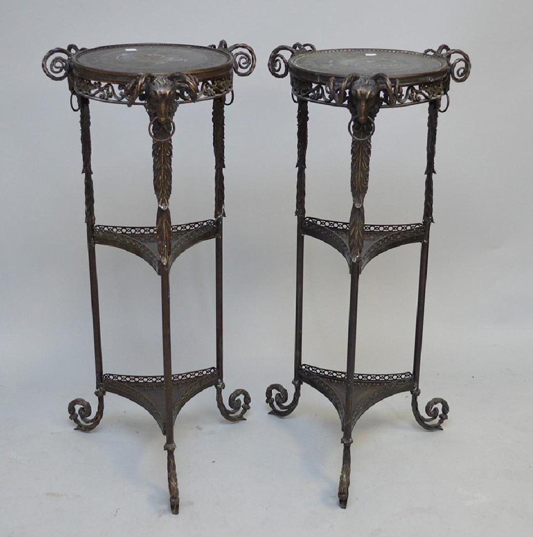 Pair of mixed metal plant stands, French Empire style, (1 of 4)
