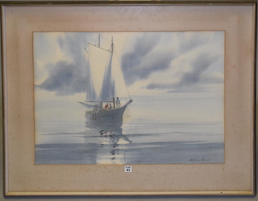William Henry  (American 20th century) Watercolor, (1 of 5)
