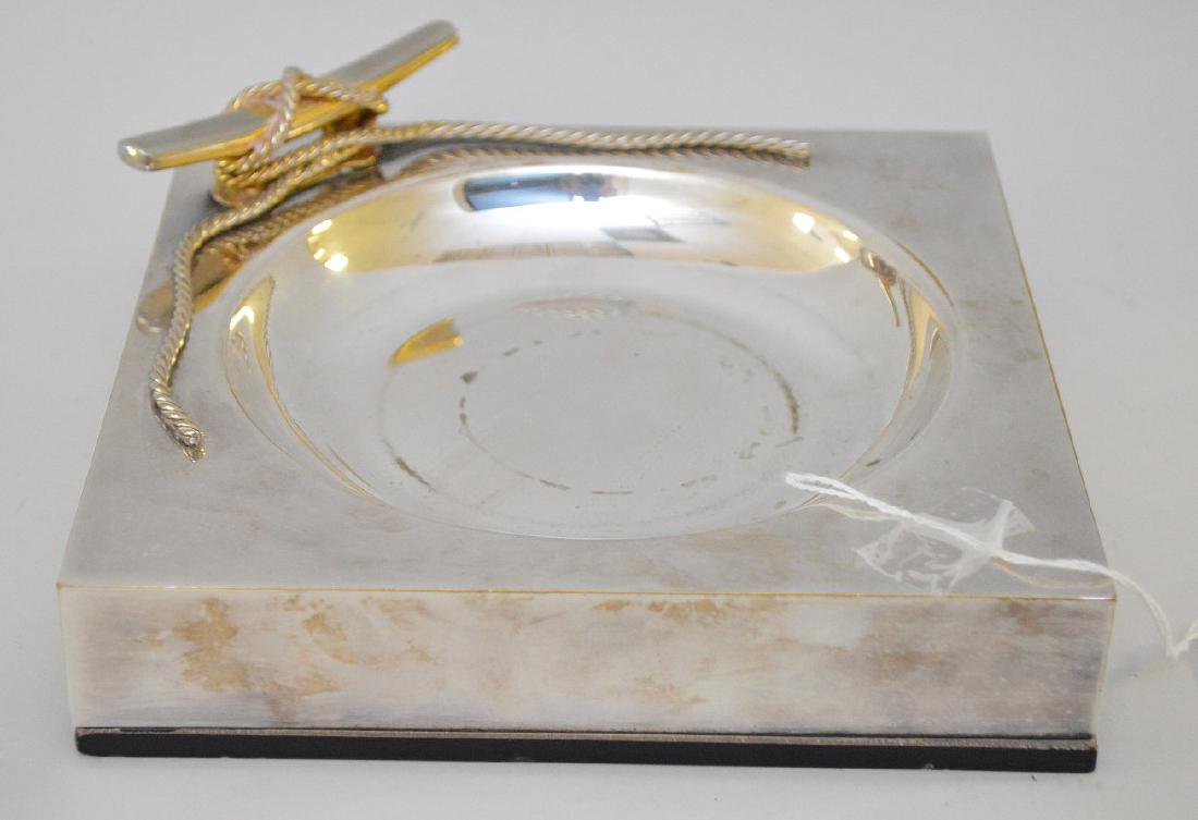 Vintage Gucci Silverplate Square dresser Trinket Dish, (1 of 6)