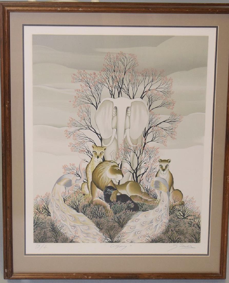 Gustavo Novoa (Chilean, Born 1941)  Lithograph on (1 of 4)