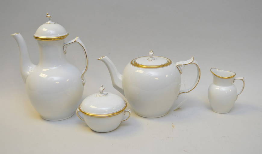 Royal Copenhagen Tea Set, Incl; Teapot, Coffee Pot,