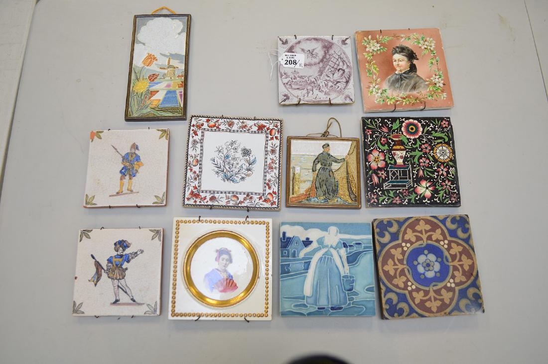 11 assorted 19th & early 20th c. tiles (1 of 10)
