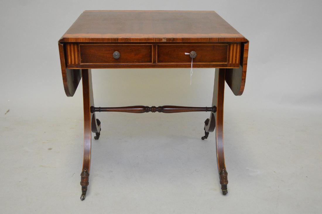 Pembroke table, American, inlay border, J. Zonon, New (1 of 8)