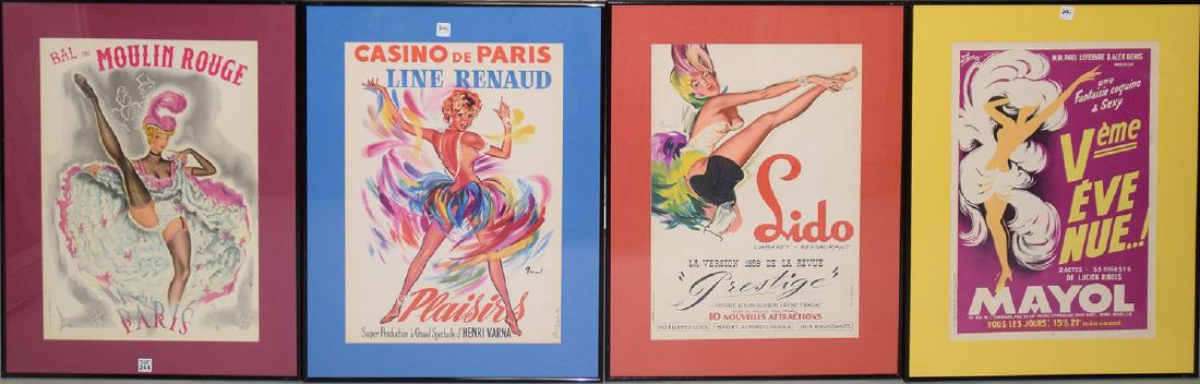 4 Vintage French Posters ca. 1959. sight size 22-1/2 x (1 of 1)
