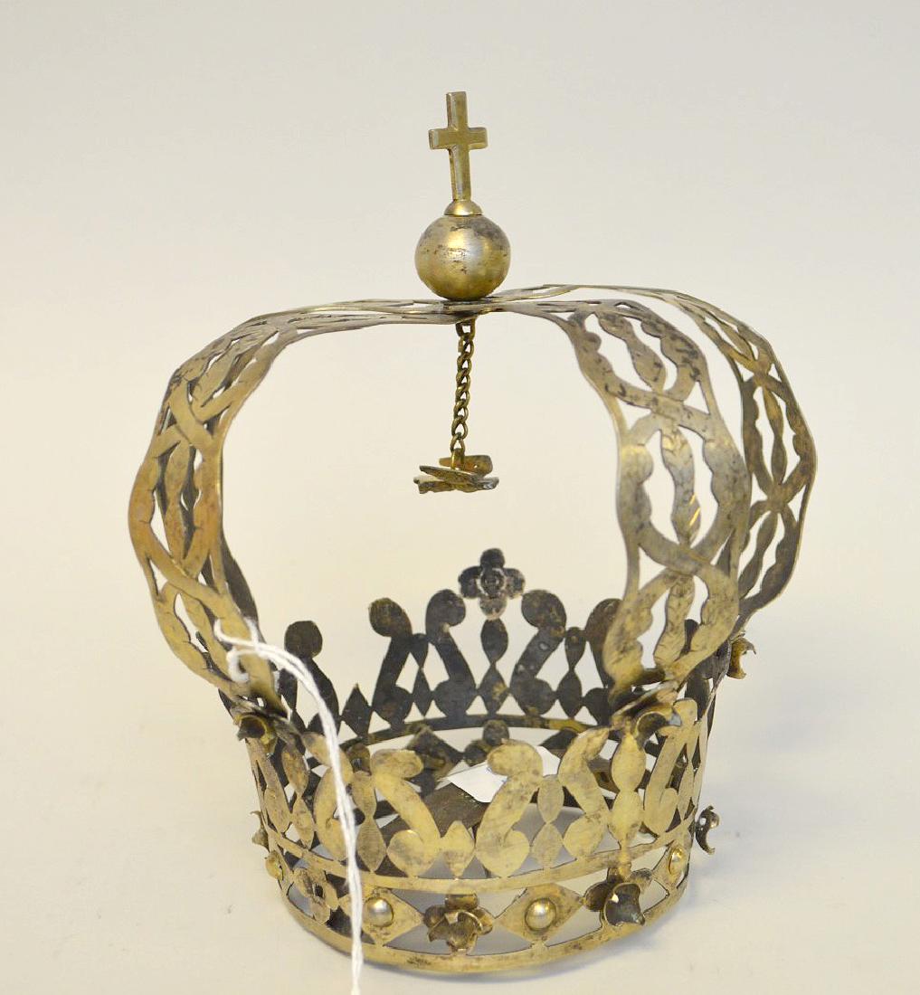 Early Silver Santos Crown.  Condition: two parts are (1 of 3)