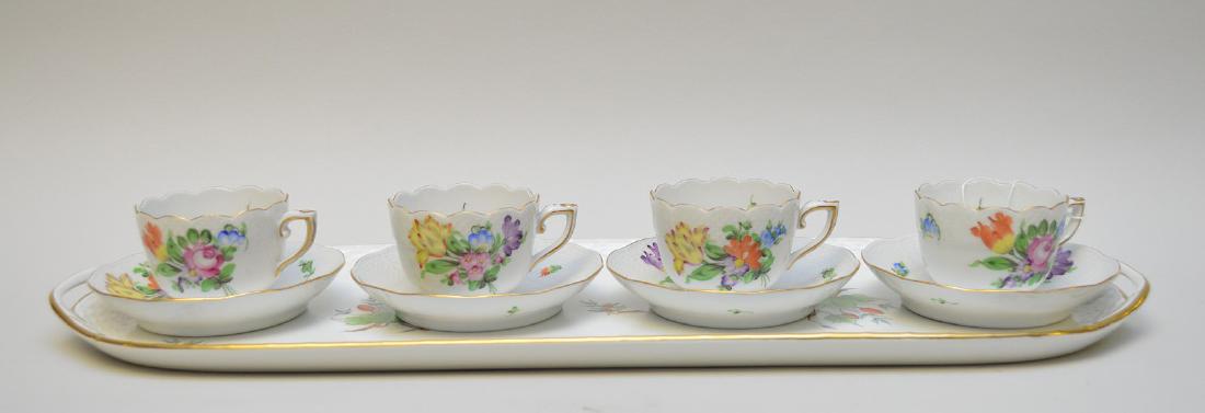 Herend tray with 4 cups and 4 saucers (tray does not (1 of 7)