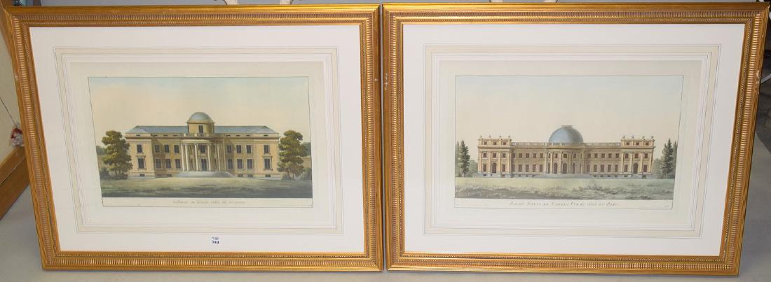 2 Architectural Prints 18 x 27 inches each. framed 30 x (1 of 4)