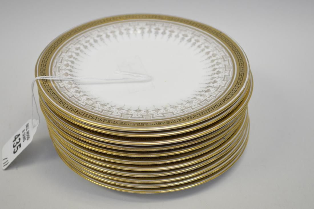 SET OF 11 ROYAL DULTON PORCELAN PLATES - Gilt edge with (1 of 4)