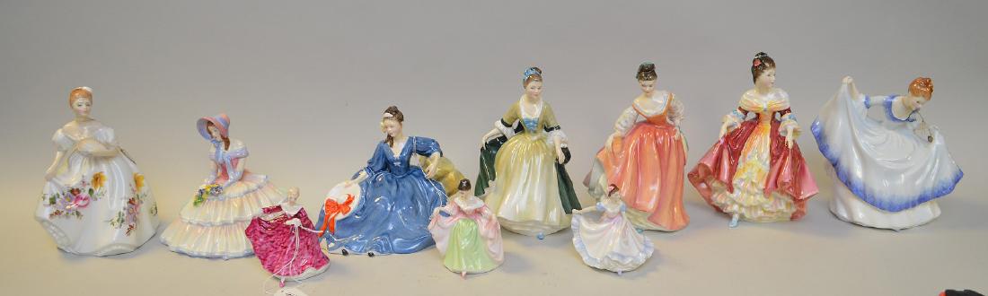 10 assorted Royal Doulton figurines, incl; Day Dreams, (1 of 7)