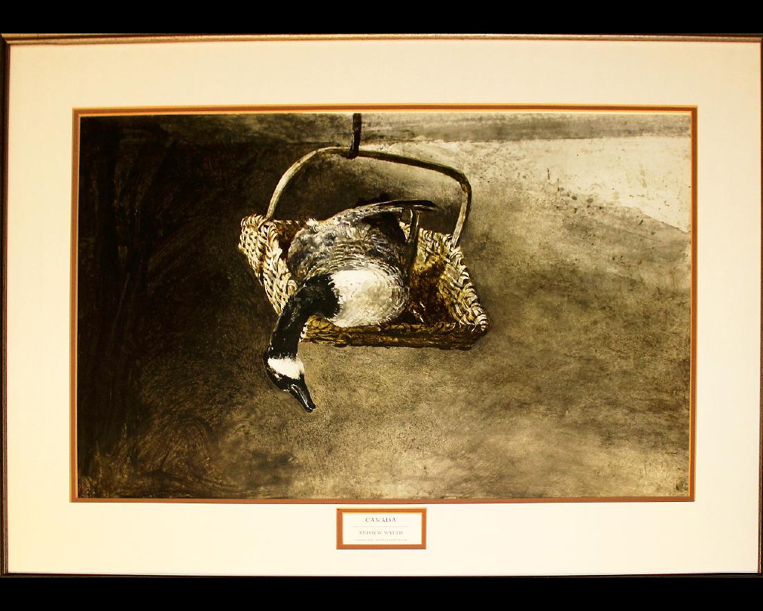 Andrew Wyeth (American, 1917-2009) CANADA Lithograph,: Andrew Wyeth (American, 1917-2009) CANADA Lithograph, collection Mr. And Mrs. Joseph Levine, sight size 18 x 22 inches