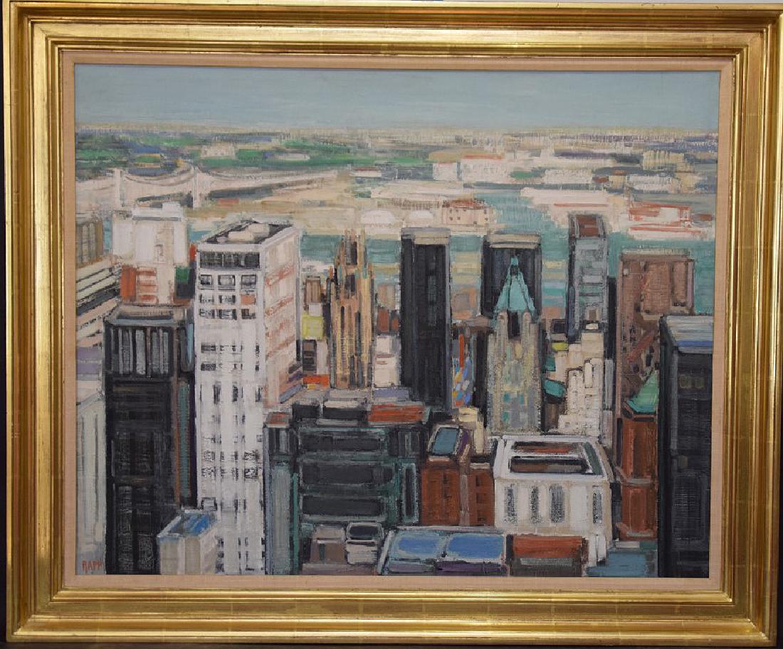 Ginette Rapp (American 1928 - 1998) oil on canvas, NY (1 of 4)