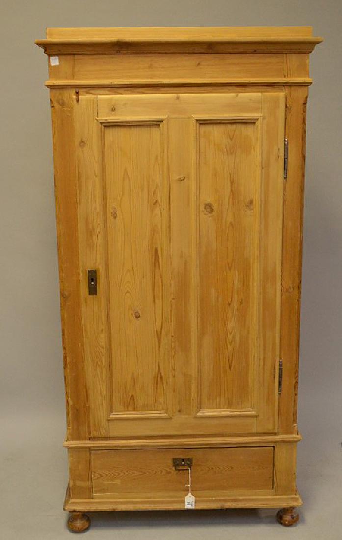 English pine cupboard, single door over single drawer, (1 of 7)