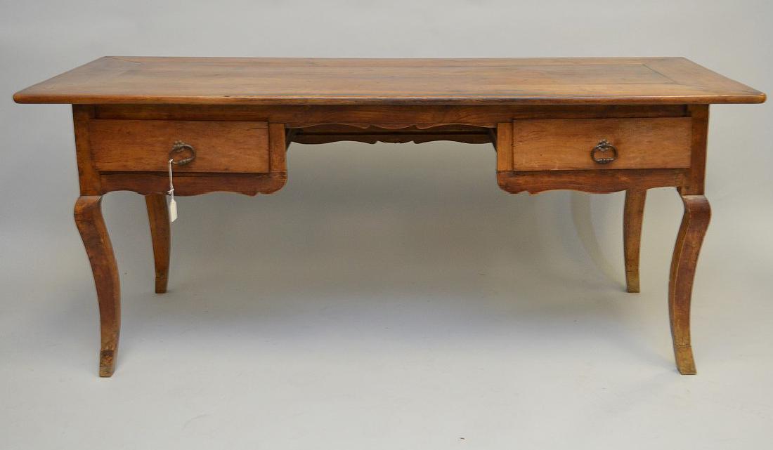 Louis XV French Provincial fruitwood writing table with (1 of 7)