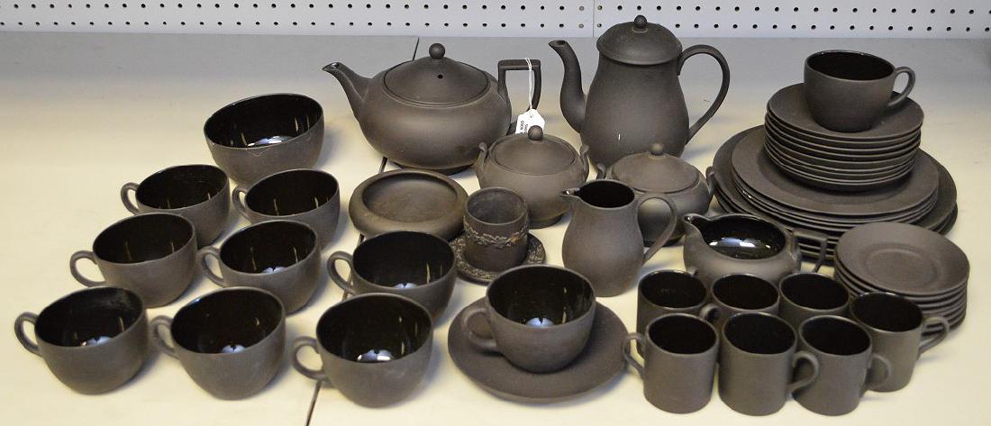 Black Wedgwood Basalt dessert set, approx. 50 pcs (1 of 6)