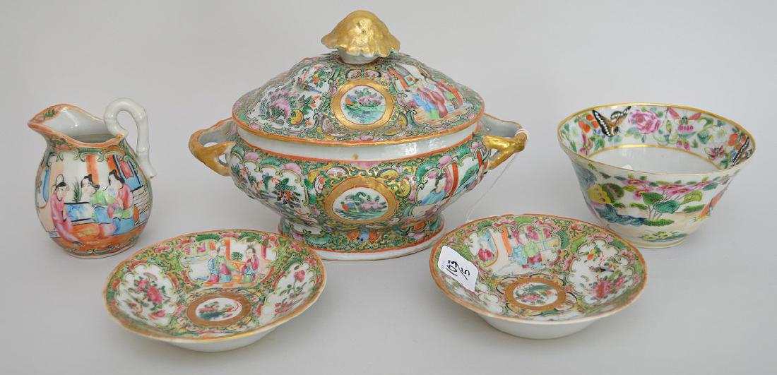 5 pcs. Rose Medallion, covered tureen (6:1/4" x 8"), 2 (1 of 9)