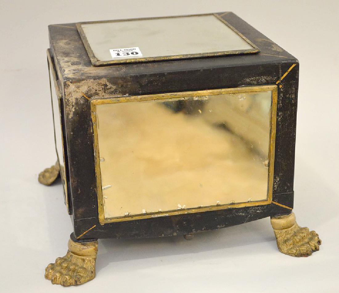 Continental Tole Box with mirrored panels, hinged (1 of 5)