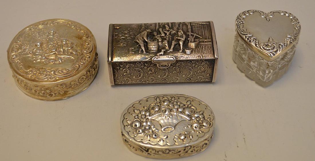 FOUR STERLING & 800 SILVER ARTICLES- Includes a cut (1 of 4)