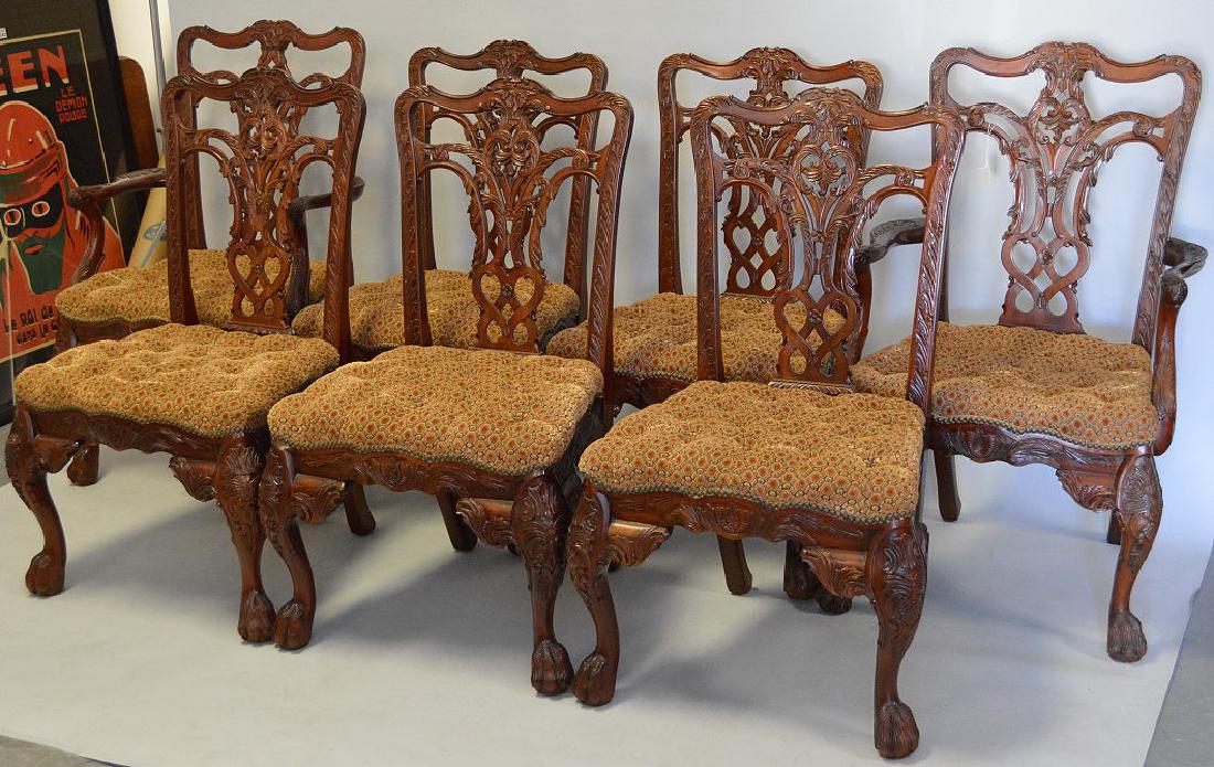 Set of 10  labeled Maitland Smith Chippendale style (1 of 3)