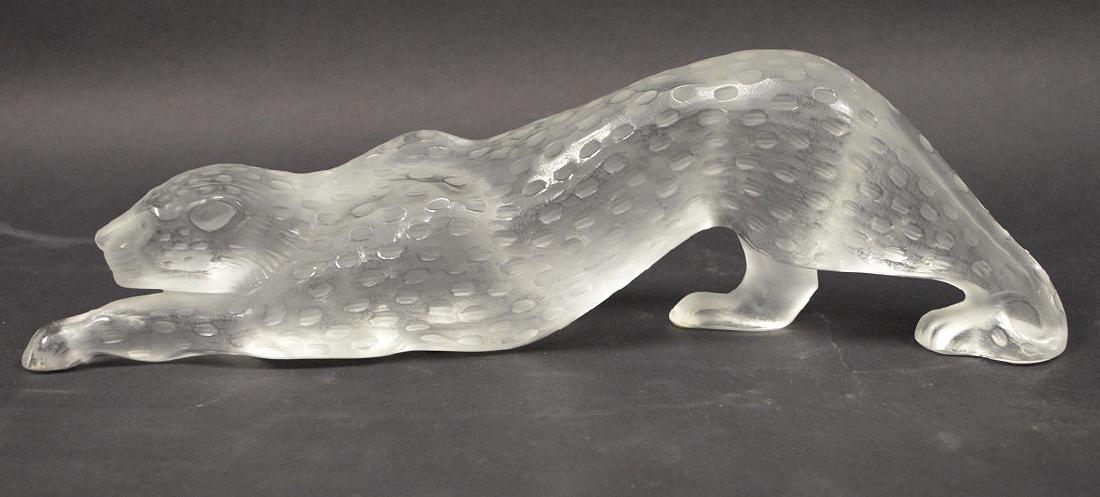 Lalique "Zeila" panther, 14"L x 4"h: Lalique "Zeila" panther, 14"L x 4"h