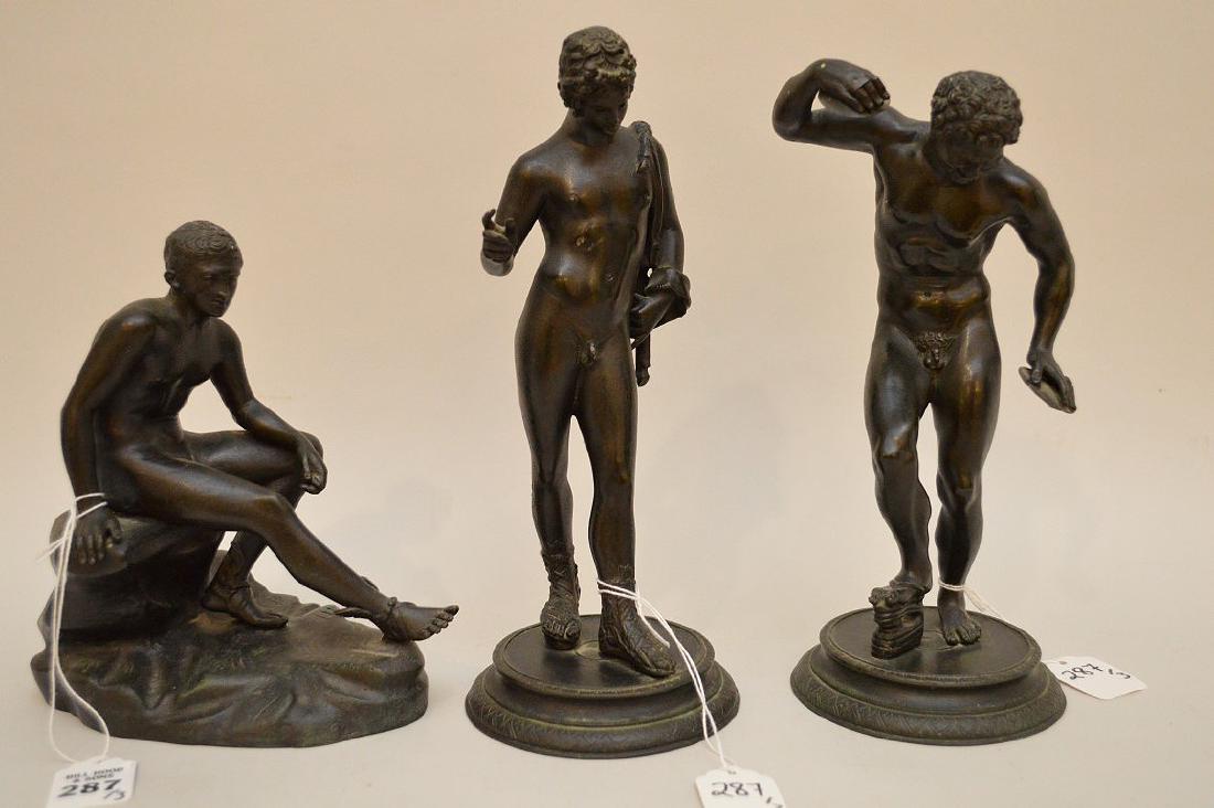 3 Antique Bronze Sculptures Depicting Greecian Gods. (1 of 8)