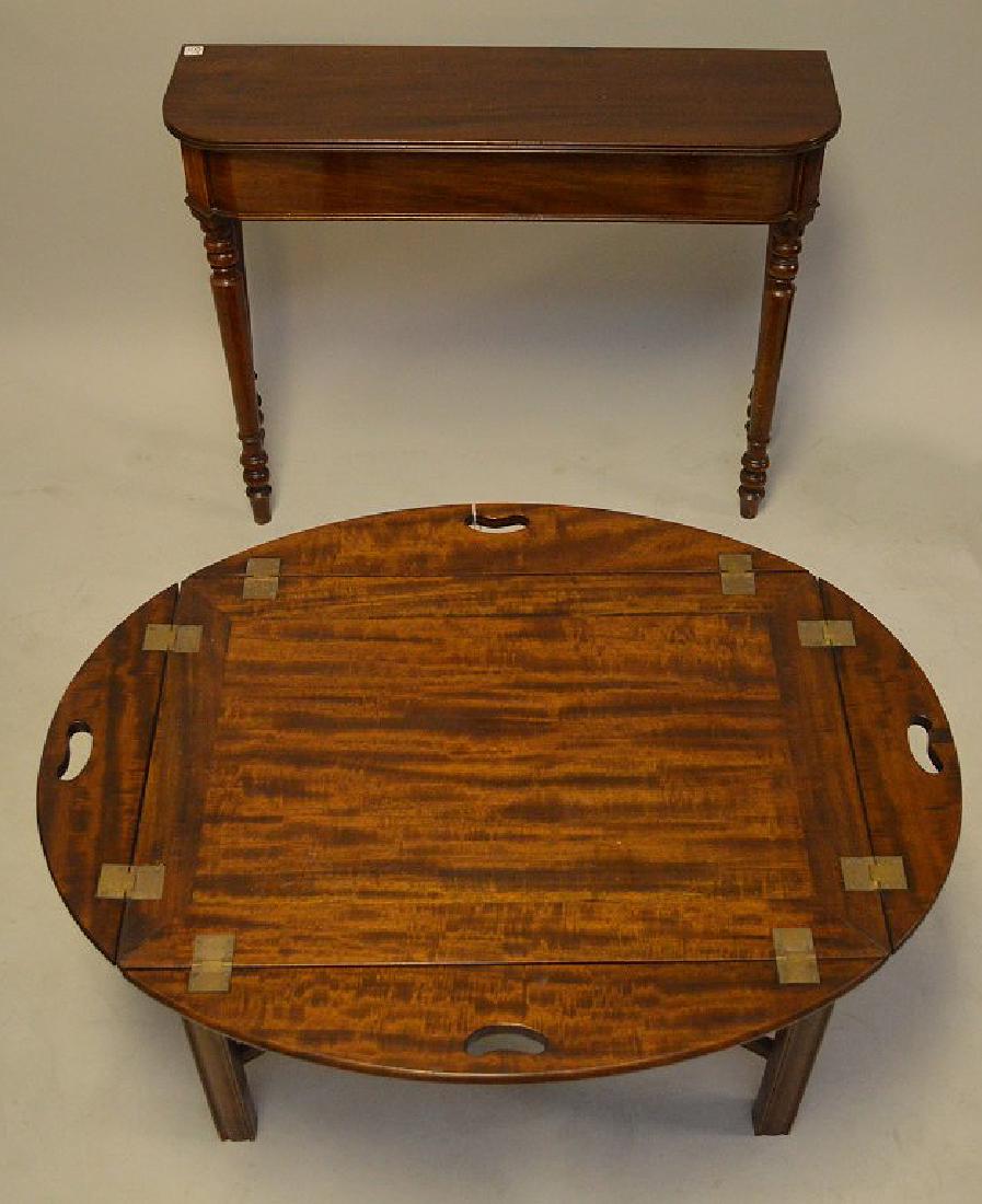 2 mahogany diminutive pieces, small console (28"h x (1 of 5)