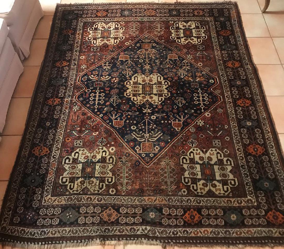 Carpet, navy & browns, diamond shape in center, 5 row (1 of 6)