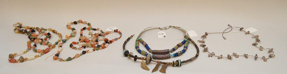 LOT OF 7 ECLECTIC BEADED NECKLACES - Two of the (1 of 5)
