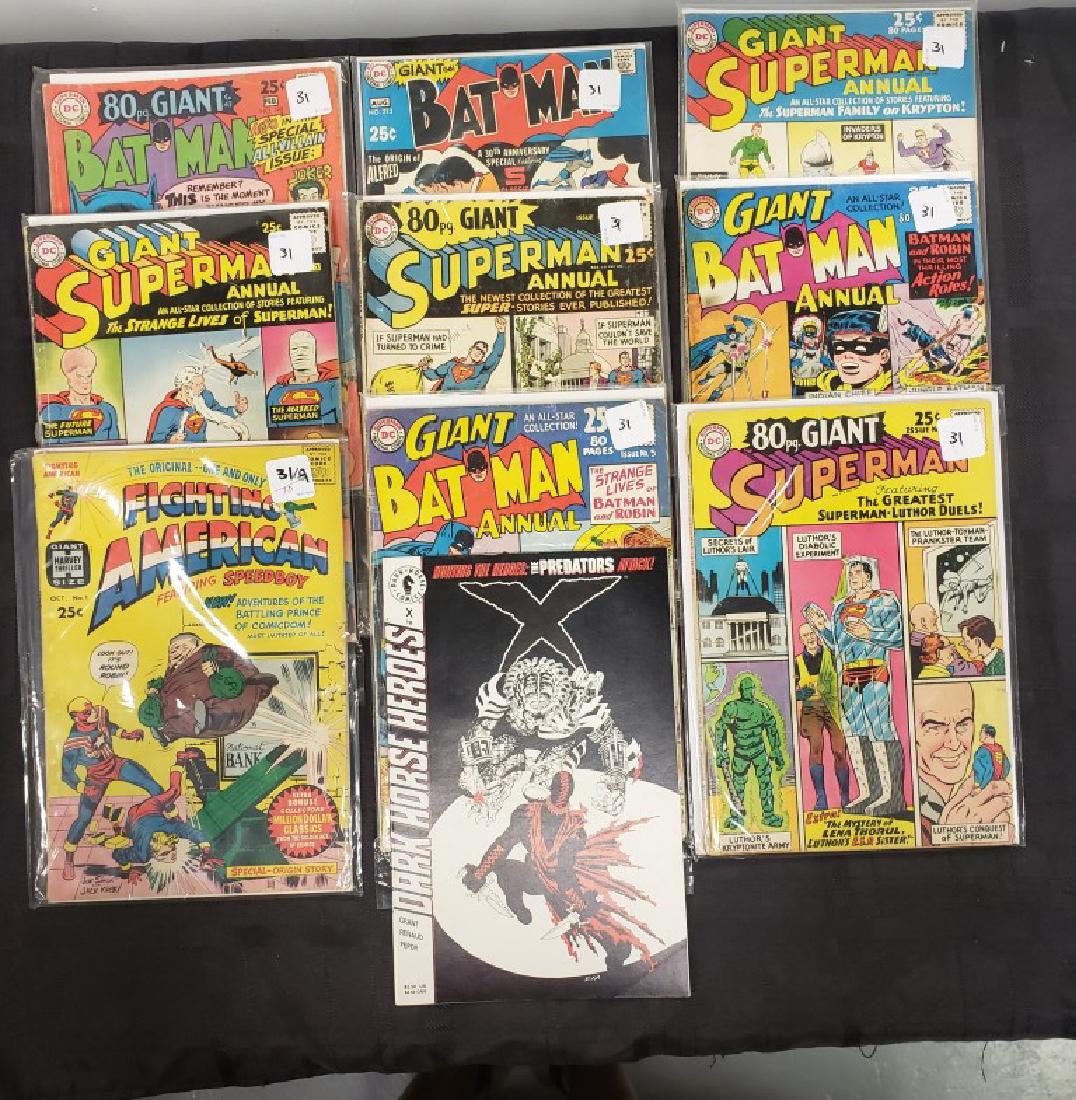 Lot of Nine Assorted Giant Issue Comics including (1 of 10)