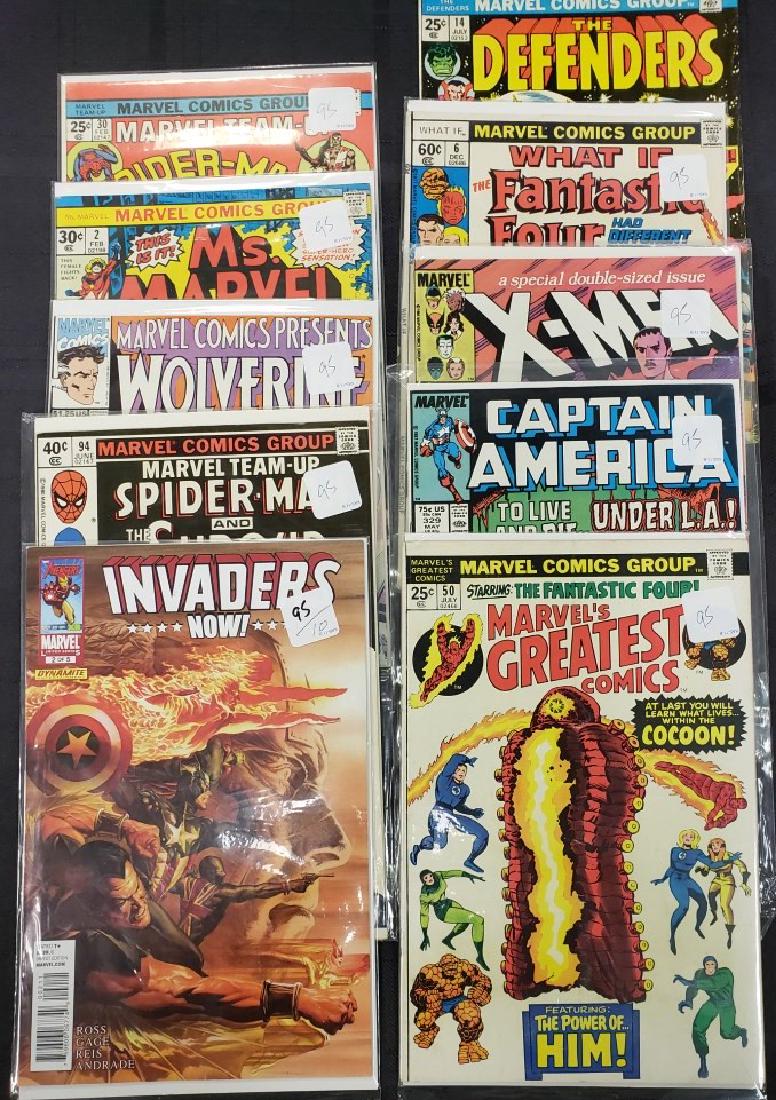 Lot of Ten Assorted Marvel Comics including “Invaders”, (1 of 11)