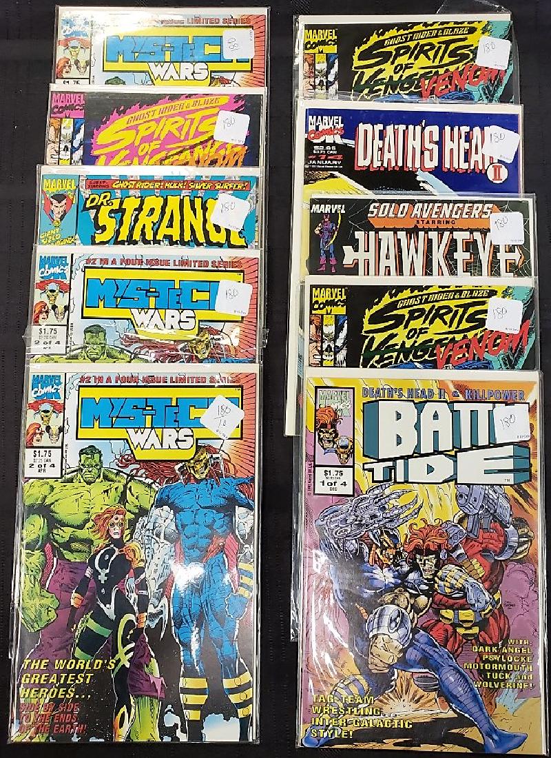 Lot of Ten Assorted Marvel Comics including “Myst-Tech (1 of 11)