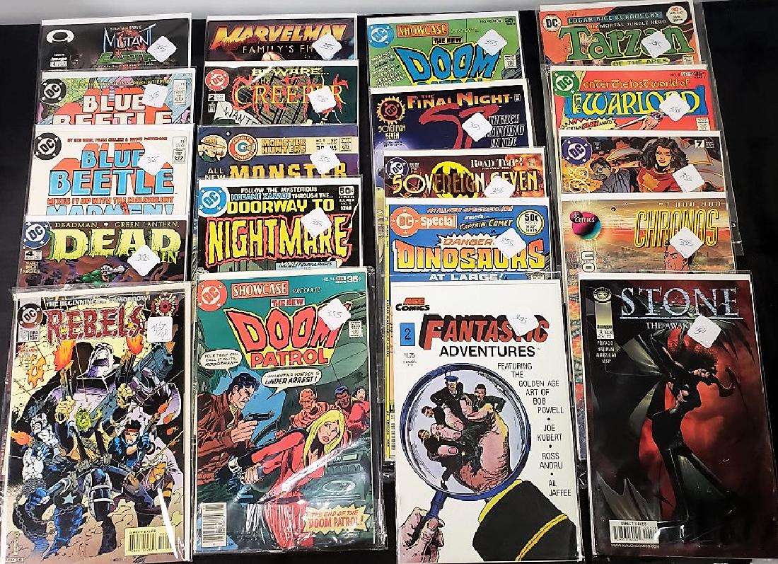Lot of Twenty Assorted DC, Ace, Image, and Marvel: Lot of Twenty Assorted DC, Ace, Image, and Marvel including “Rebels”, “Fantastic Adventures”, “Stone”, “Doom Patrol”, “Chronos”, “Captain Comet”, “Madame Xanadu”, “Green 