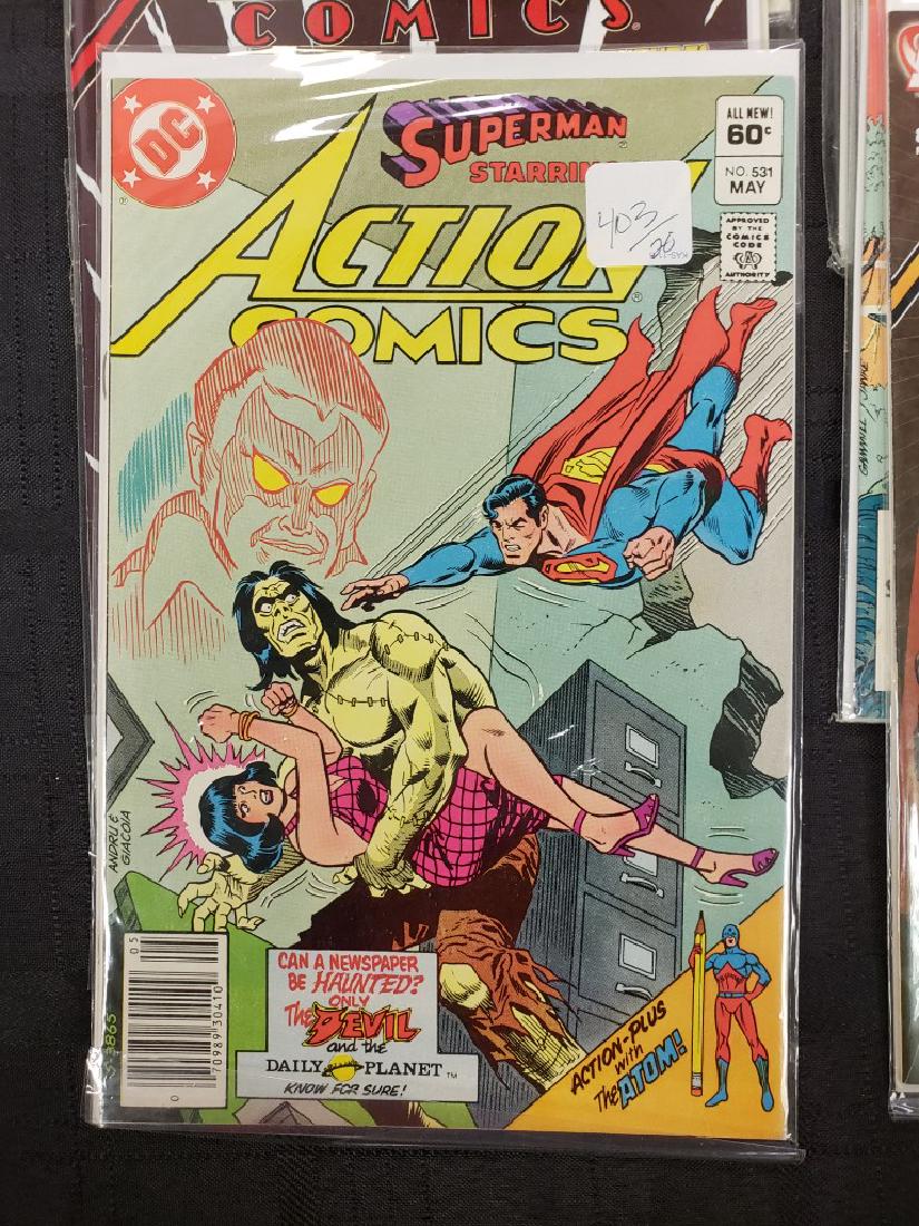 Lot of Twenty “Action Superman” DC Comics; Condition:: Lot of Twenty “Action Superman” DC Comics; Condition: Overall Good and consistent with age, see photos for details.