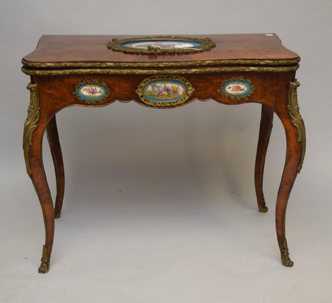 French 19th century games table, Louis XV style, Sevres (1 of 9)