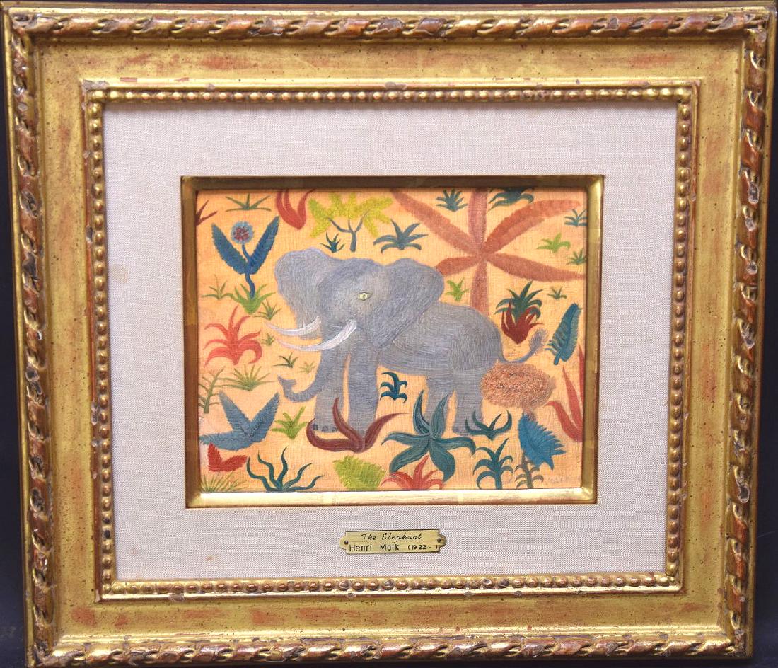 HENRI MAIK (French. Born 1922) oil on canvas, ELEPHANT, (1 of 5)