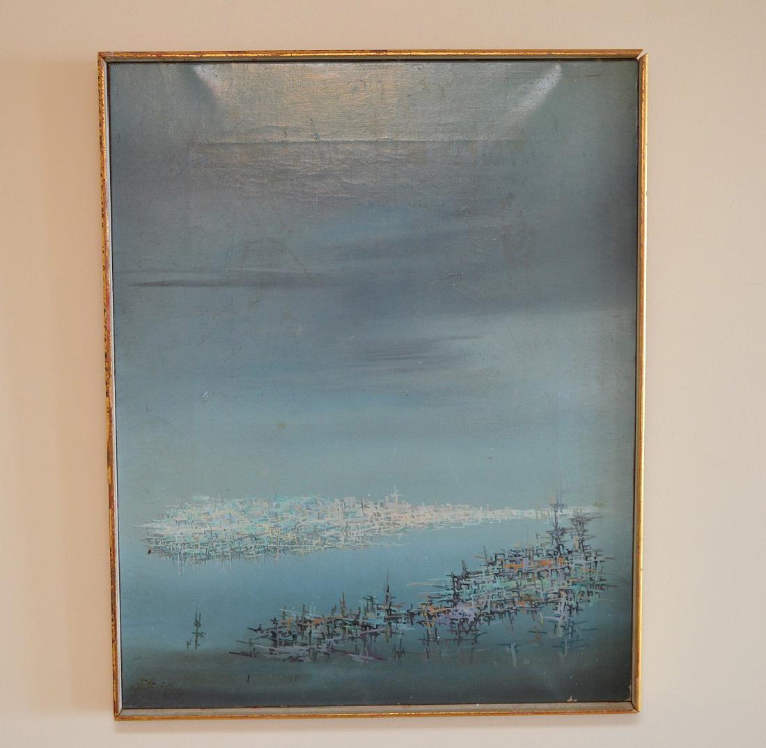 Fabrizio Clerici (Italian, 1913-1993), Abstract, oil on (1 of 4)