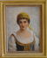 19th century oil on canvas painting of European woman