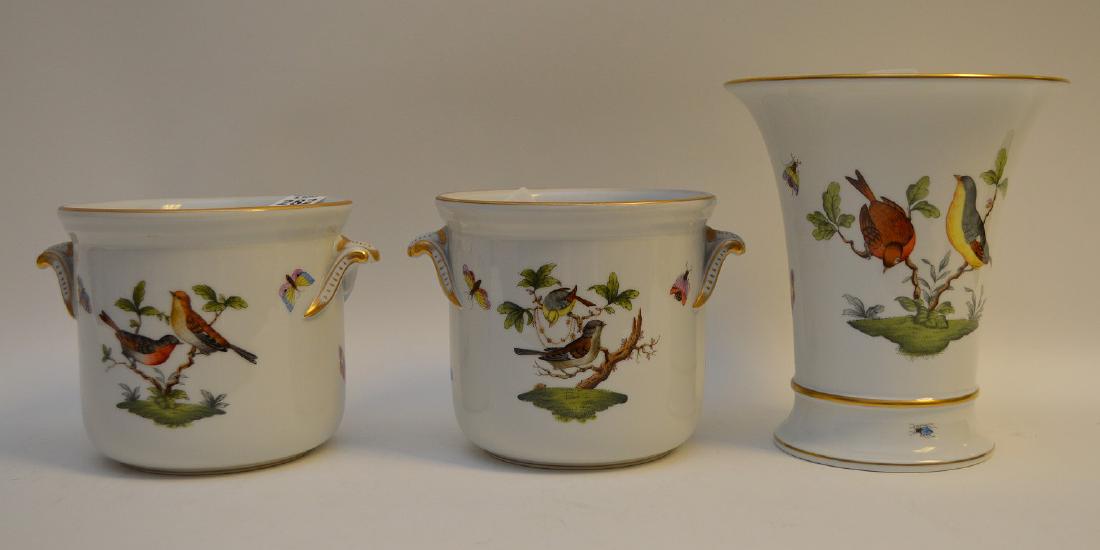 2 Herend cache pots and 1 vase (1 of 7)