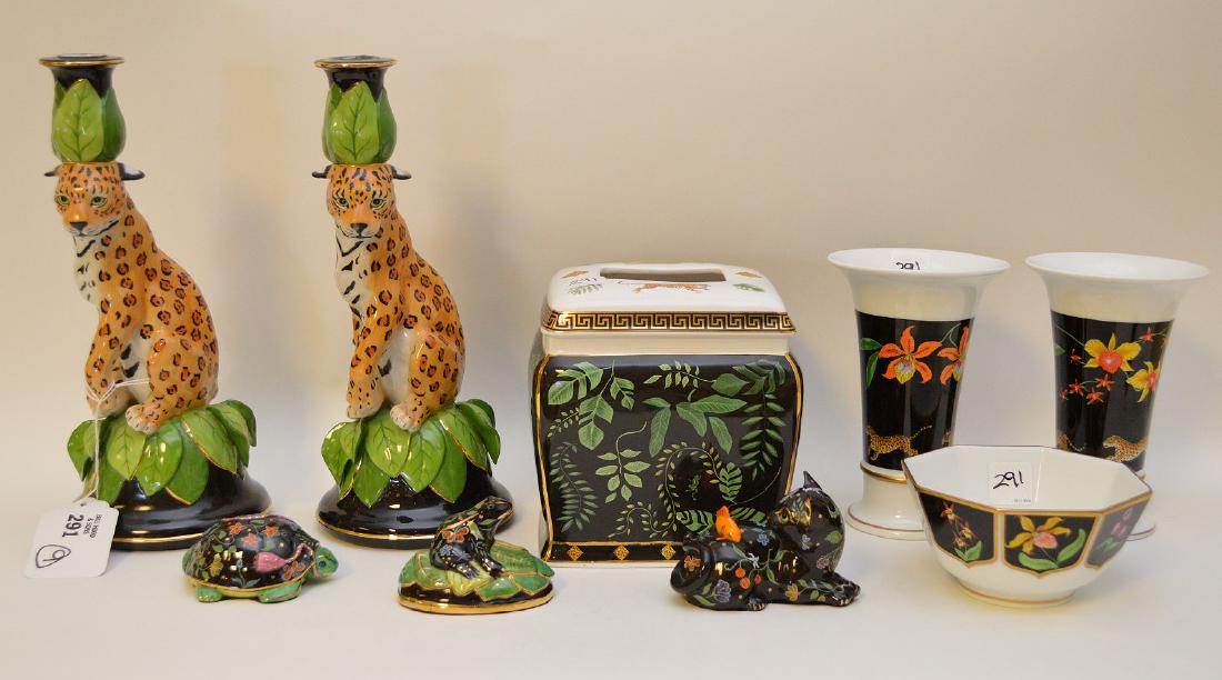 Grouping of Lynn Chase assorted pieces, tiger (1 of 11)