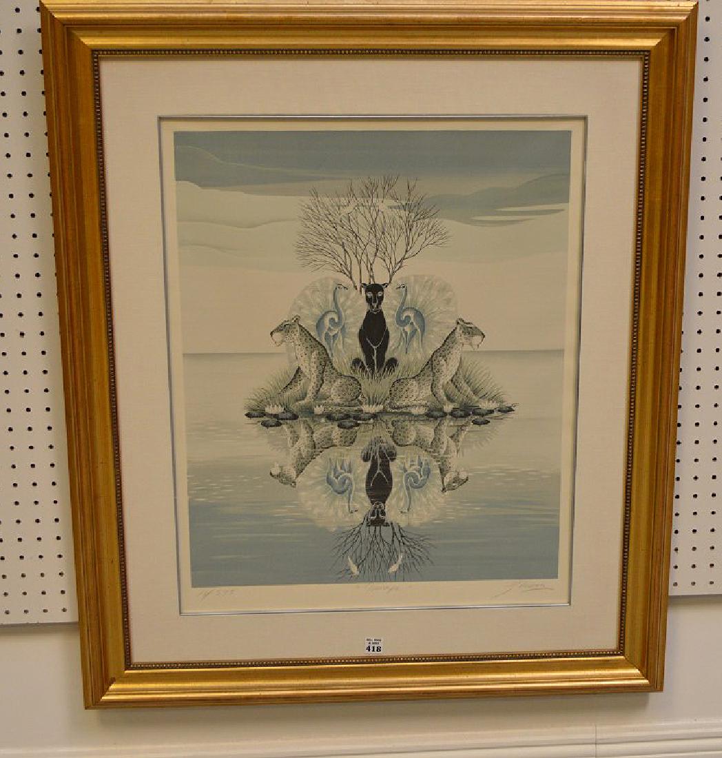 Gustavo Novoa (Chile born 1941) Lithograph , MIRAGE, (1 of 4)