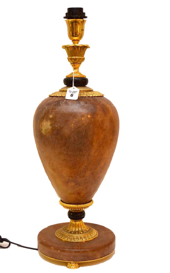 Gilt Bronze & Alabaster Urn form Lamp.  Condition: good (1 of 4)