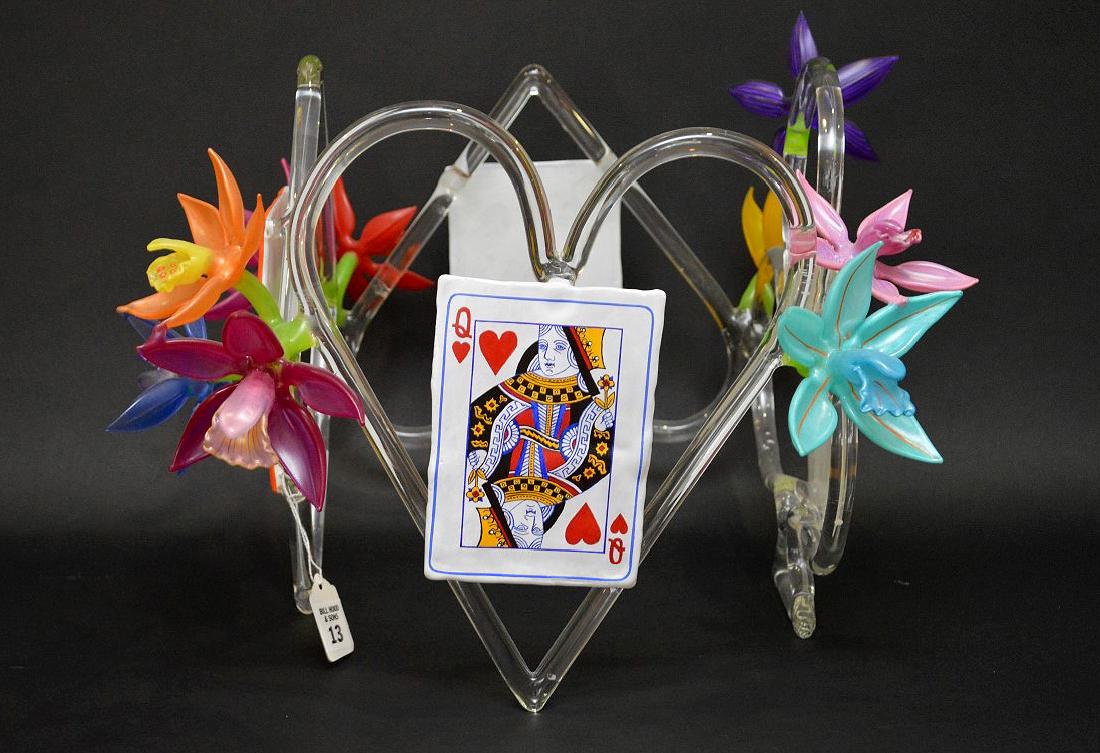 Ginny Ruffner Glass "High Five 4 The Queen" Sculpture. (1 of 10)