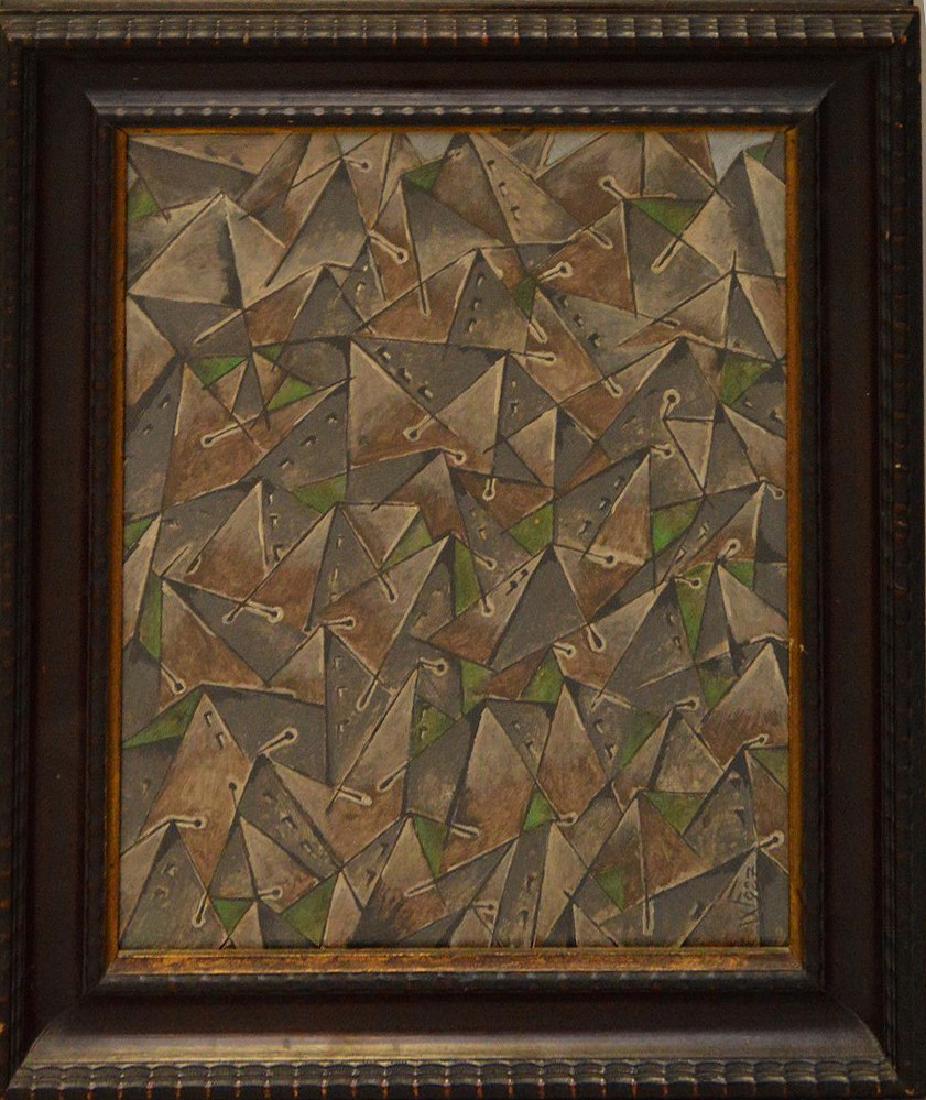 European School, Constructivist Composition, oil on (1 of 6)