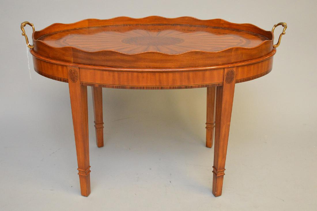 Maitland Smith tray table, removable tray with handles, (1 of 6)